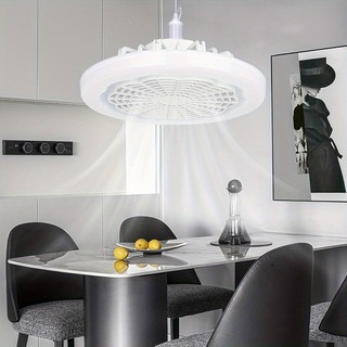 Ventilador de teto moderno com controle remoto iluminado tomada fechada de 10 polegadas