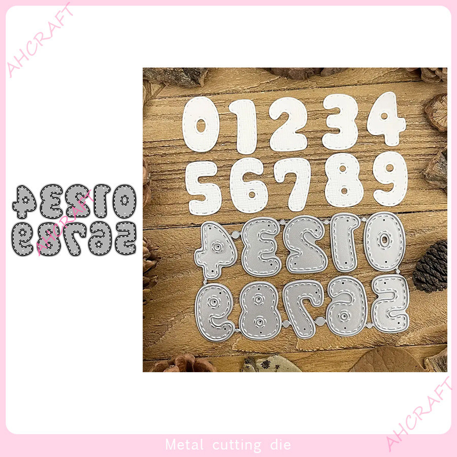 6586 Número 0-9 Molde de aço carbono de Metal Molde de corte DIY