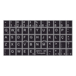Adesivos Para Teclado PC, Notebook e Macbook - Etiquetas ABNT2: Renovação de Teclas e Proteção em Oferta na Shopee