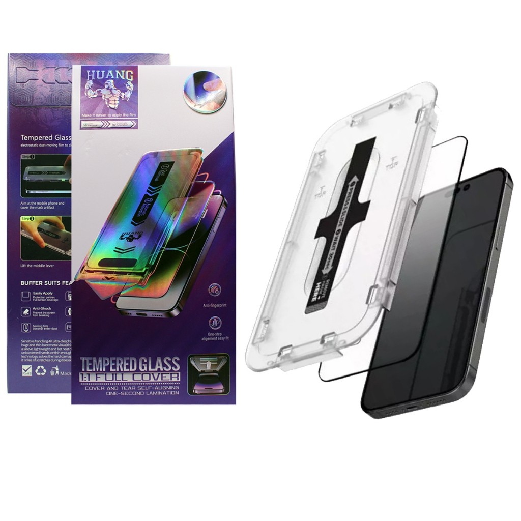 KIT 4pcs 2pcs 1pcs Película com Aplicador para iPhone Vidro Ultra HD Huang