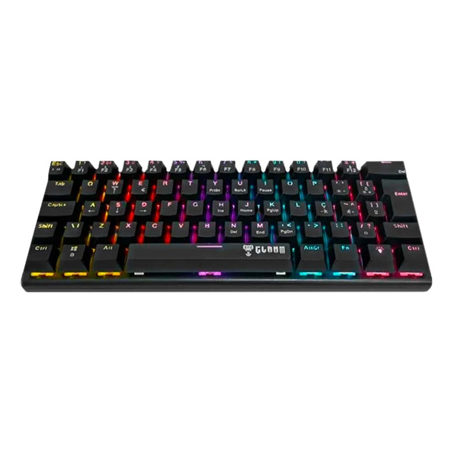 Teclado Gamer Clanm 60% Night Walker Rgb Switch Red Mecânico
