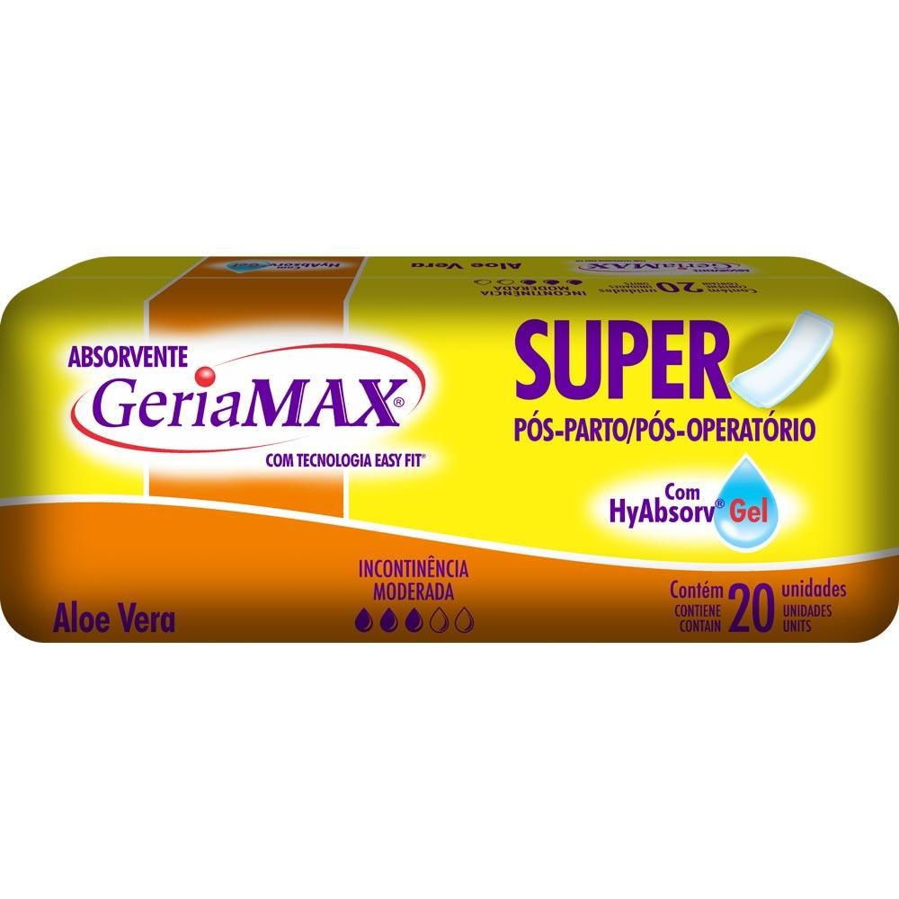 Absorvente Geriamax c/20un em Oferta na Shopee