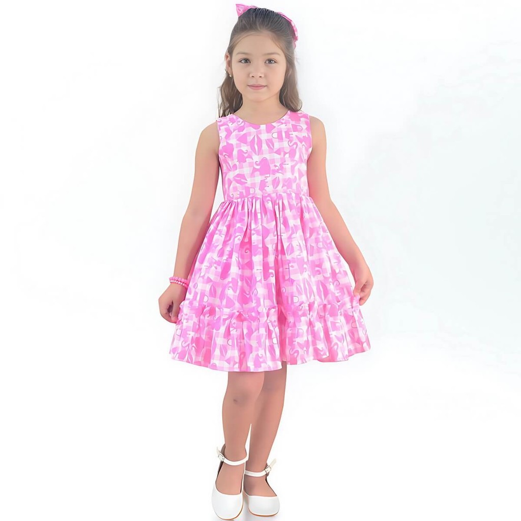 Vestido Barbie Rosa Casual Influencer Fashionista Blogueirinha Luxo