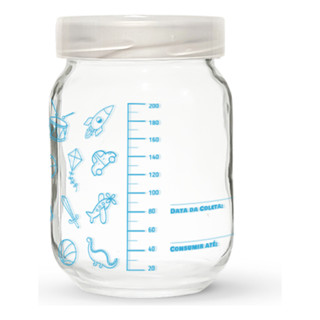 4 Frascos / Potes Vidro P/ Leite Materno - Graduação 200ml em Oferta na Shopee