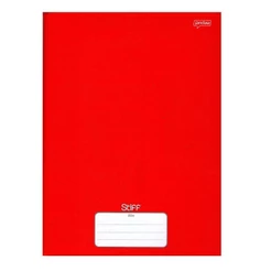 Caderno Brochura 80 Fls Pautado Capa Dura - Stiff COR:VERMELHO