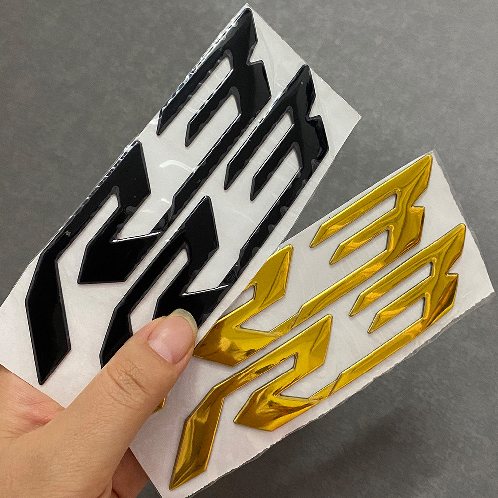 * Estoque Pronto * 3D Emblema Decalque Adesivo De Roda De Tanque Reflexivo Macio Para Yamaha YZF-R3