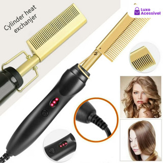 Prancha de Cabelo Portátil: Alisamento e Cachos com Tecnologia Cerâmica - Ferramenta Profissional para Viagens, Design A em Oferta na Shopee