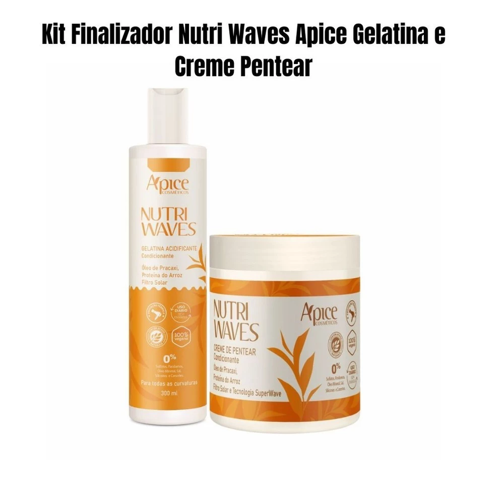 Kit Finalizador Nutri Waves Apice Gelatina e Creme Pentear