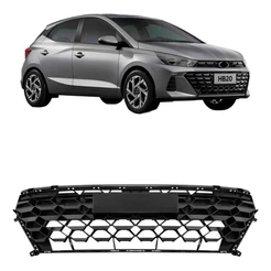 Grade Central Para Hyundai Hb20 2023 A 2024 Preta Brilhante