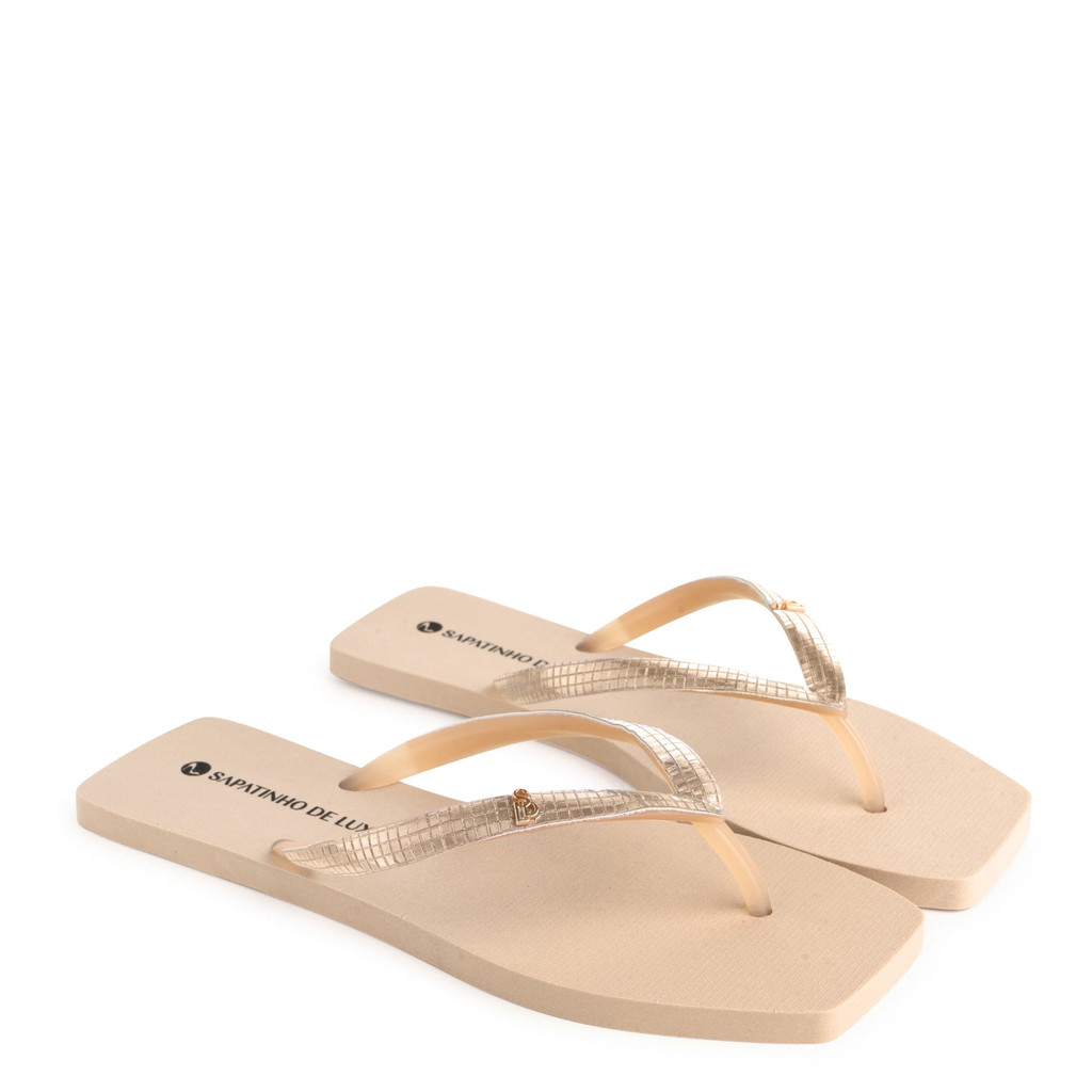 Rasteira Nude Manteiga Infinity Ouro Light 3020.41_1 - Women Shoes