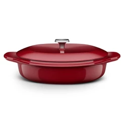 Panela Wok de Ferro Fundido Esmaltado Electrolux Expert 30cm Vermelha