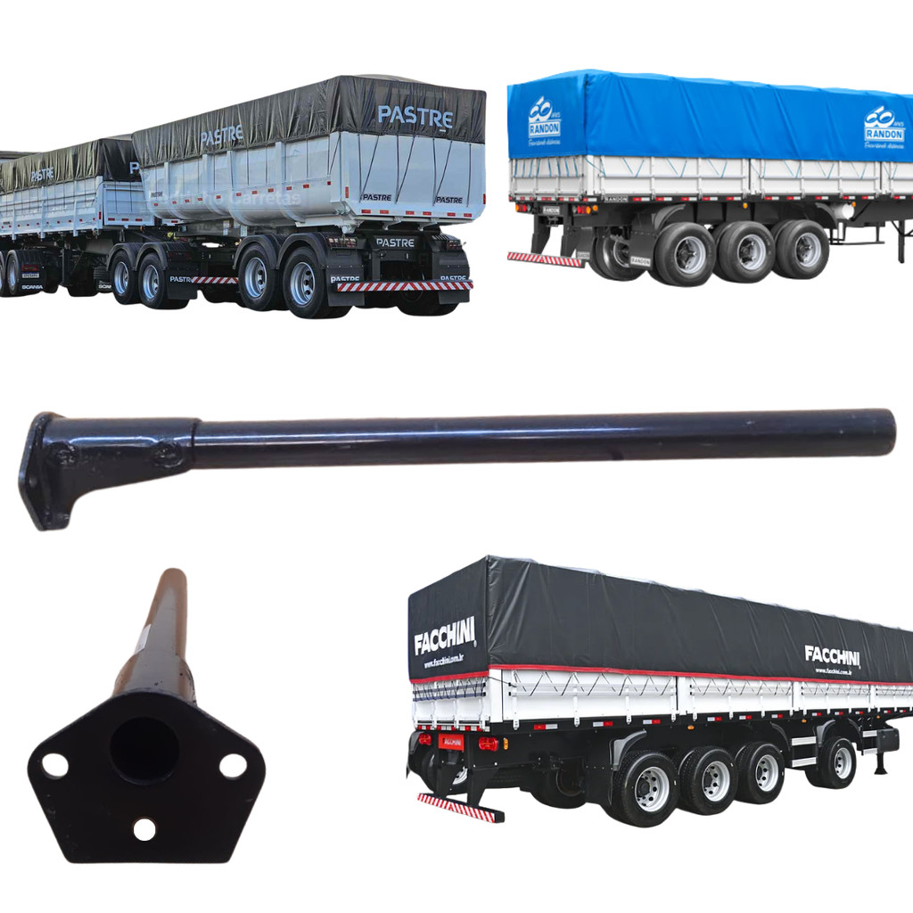 Varão Suporte 3 Furos Para Lama Caminhão Carreta Bitrem Randon Facchini Universal 720mm