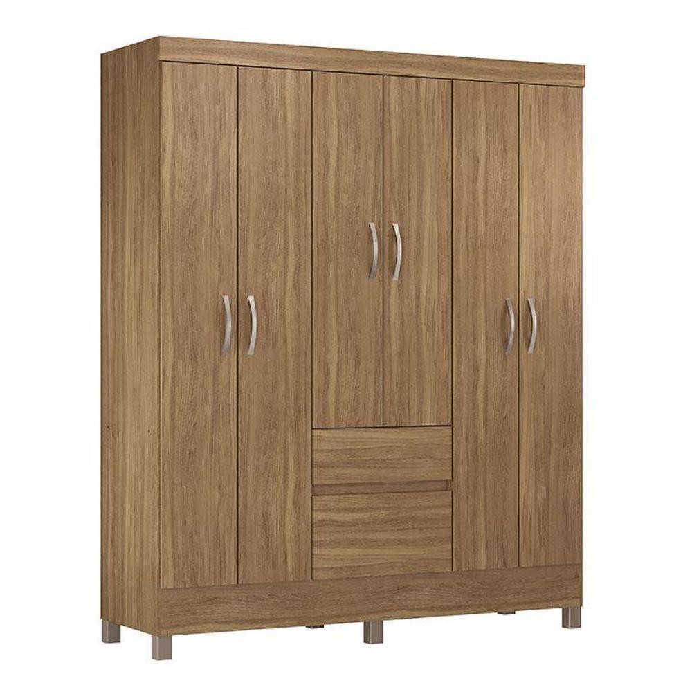 Guarda Roupa Casal Flash 2 Amêndola Touch - Demóbile em Oferta na Shopee