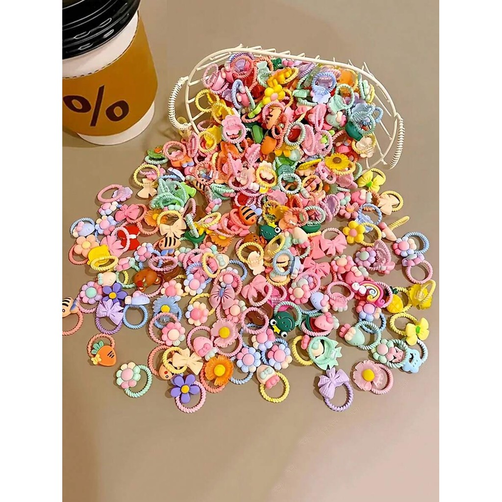 Kit Elásticos para Cabelo Aleatórios Gentil com o Cabelo Elásticos Adequados para Meninas Scrunchies de Cabelo Pequenos em Oferta na Shopee