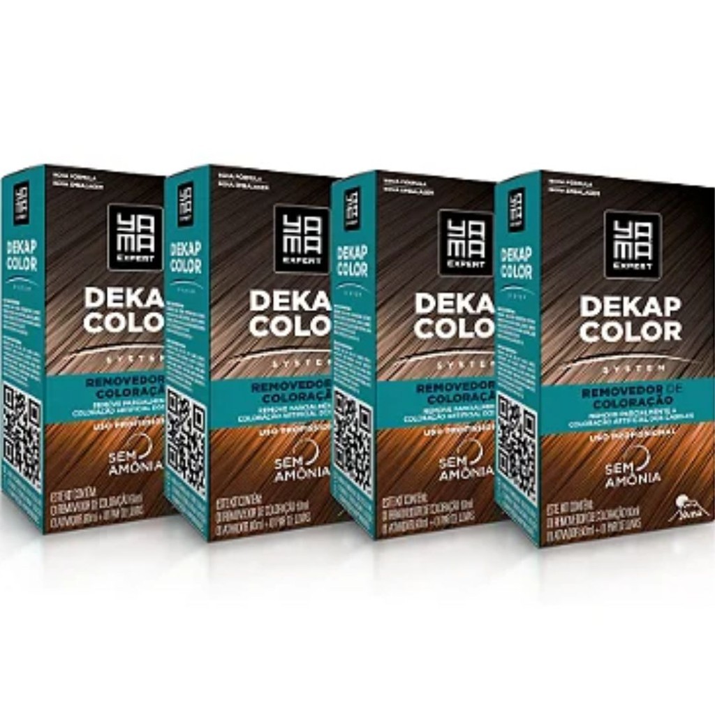 Kit 4 Dekapcolor System Removedor de Coloração 120ml - Yamá em Oferta na Shopee