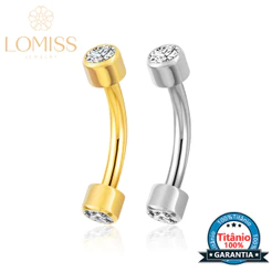 Piercing Sobrancelha Titânio Cereja Zircônias Cravejadas Labret Microbell Curvo Rook Daith Cartilagem Mamilos Feminino