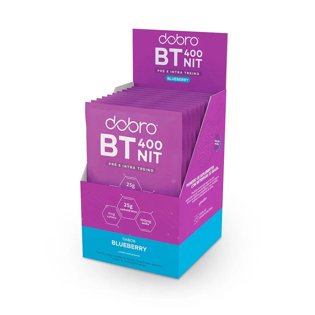 BT 400 Nitrato Pó 10un de 30g Sabor BlueBerry - Dobro