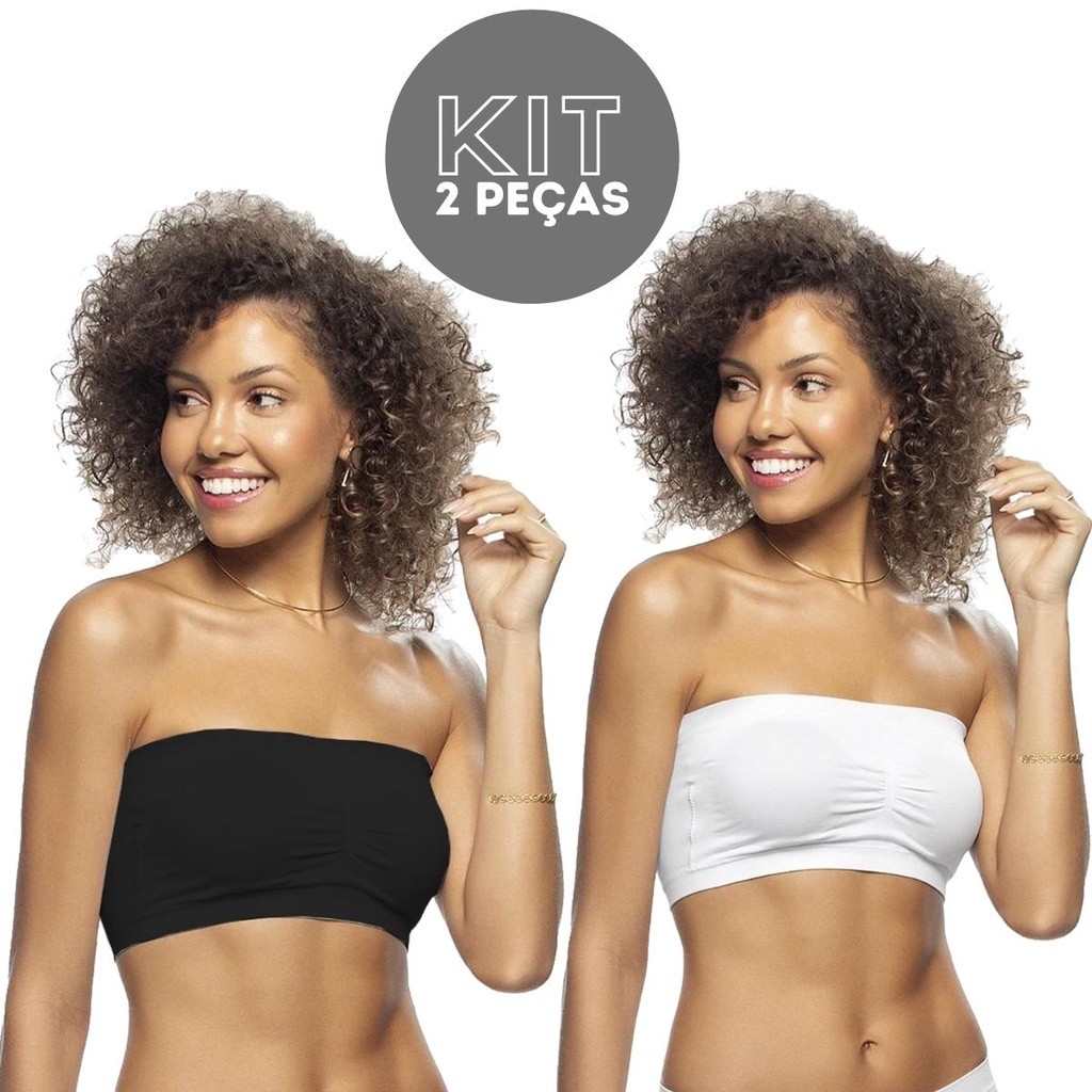Kit 2 Sutiã Tomara Caia Bojo Removível Sem Costura Zee Ruci