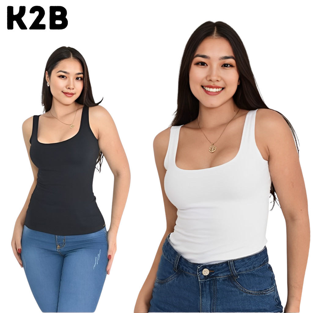 Regata K2B Original Feminina Alça Larga Poliamida Elastano Sem Transparência Grosso Fitness Academia