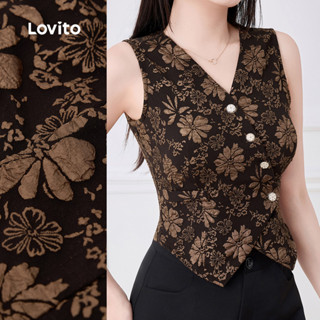 (New) Lovito Blusa Casual de Pérolas Primavera/verão para mulheres L143AD640 em Oferta na Shopee