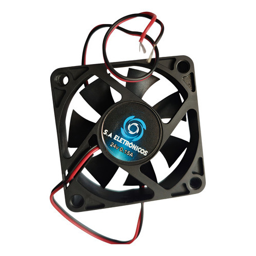 Cooler P/ Inversor 24v 60x60x15mm Alta Rotação 0.15a 4500rpm