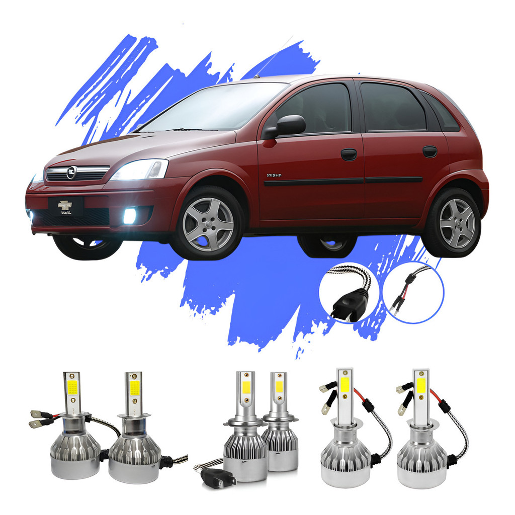 Lâmpada Led Corsa 2002 A 2012 H1 H3 H7 V10 - Efeito Xênon em Oferta na Shopee