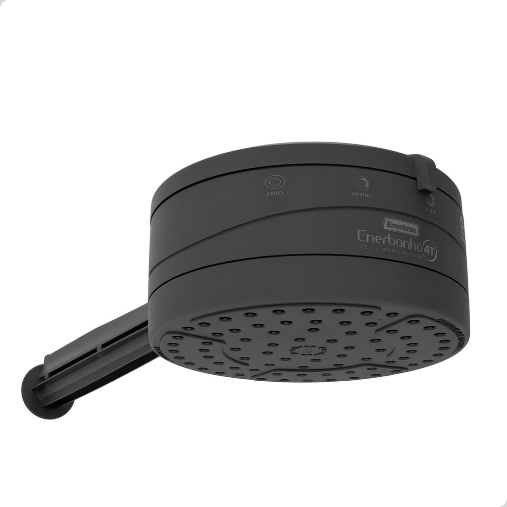 Chuveiro Preto 4 Temperaturas Ducha 6800w Com Braço 220v — imagem 2 de 2