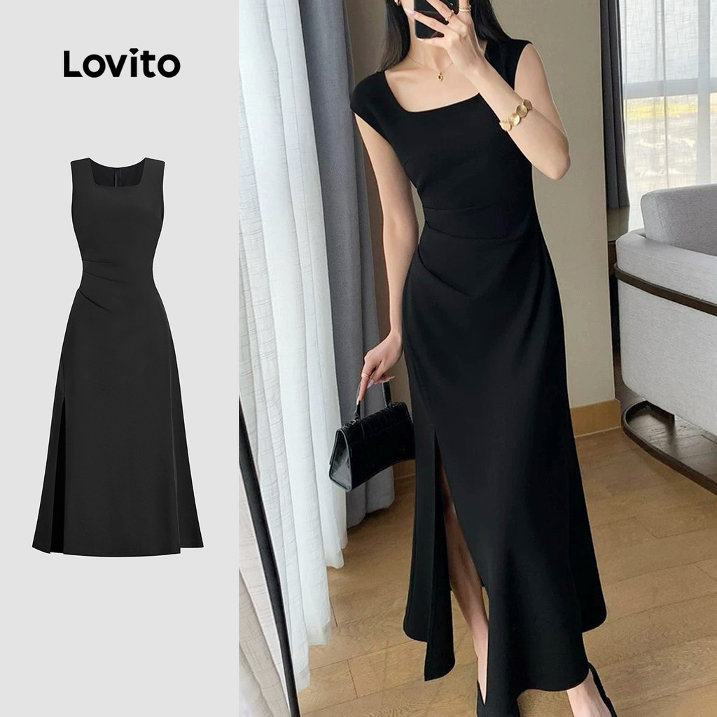 (New) Lovito Vestido Elegante de Primavera/verão para Mulheres L143ED853