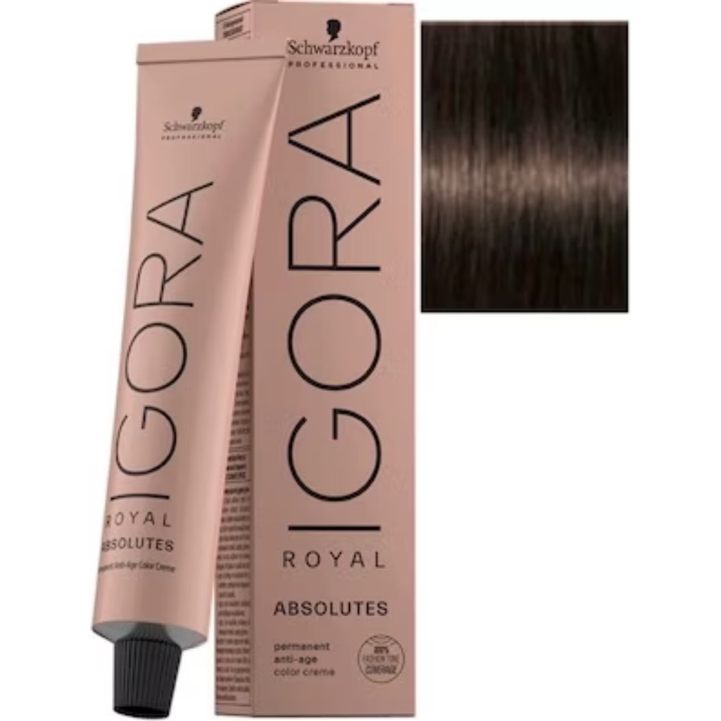 Tinta Igora Royal Absolutes 5-60 Castanho Claro Brown Natural 60 ml