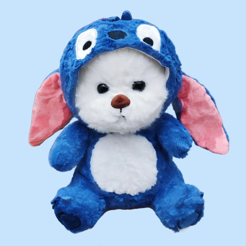 Ursinho de Pelúcia 25cm com Roupinha – Azul, Morango e Rosa | Presente de Natal e Aniversário — imagem 2 de 2