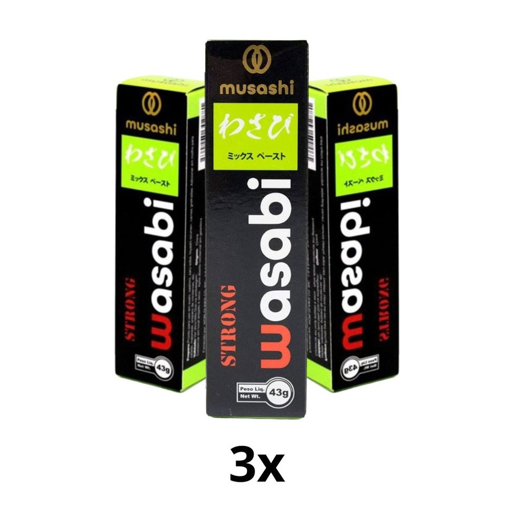 Kit 3x Wasabi Raiz Forte Strong 43G Musashi