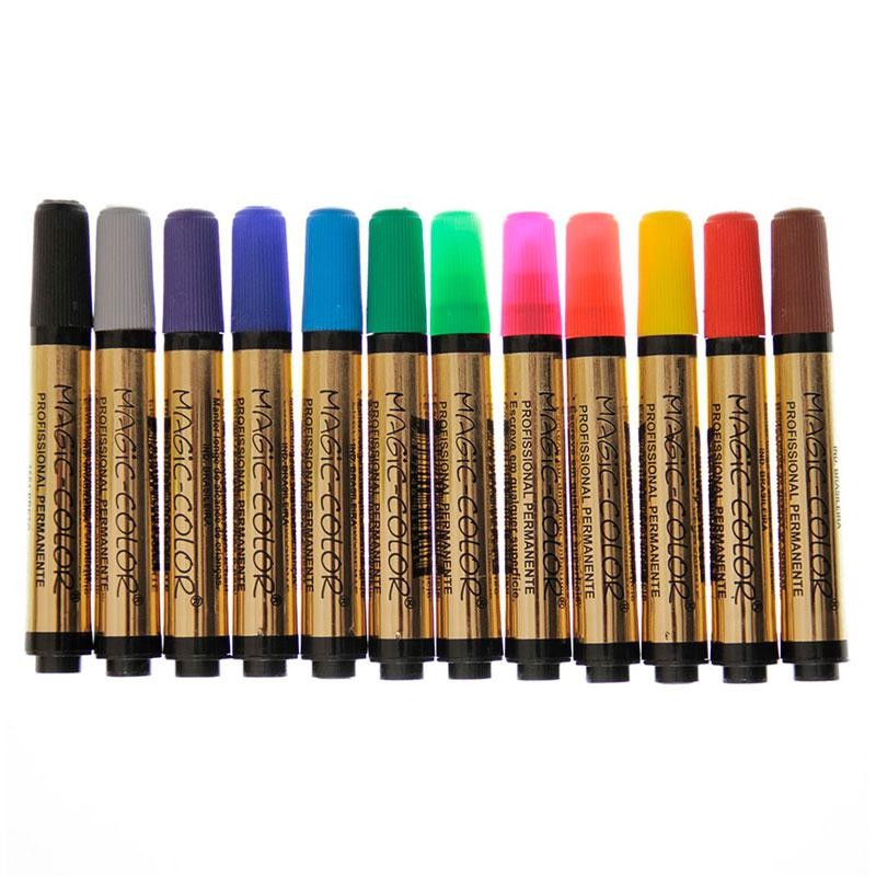 Caneta Magic Color com 12 cores Linha Ouro 641-0 em Oferta na Shopee