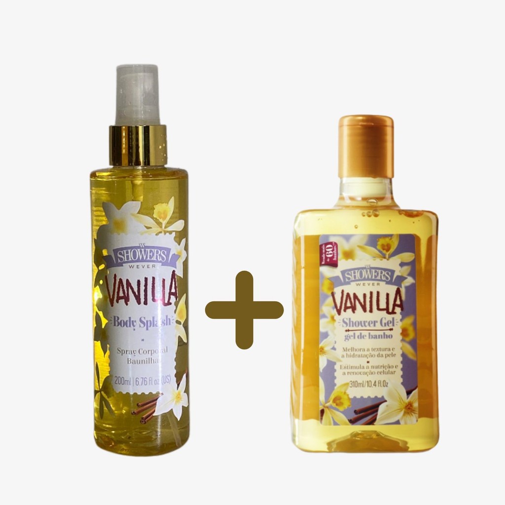 Kit Body Splash e Gel de Banho Baunilha - Wever Showers