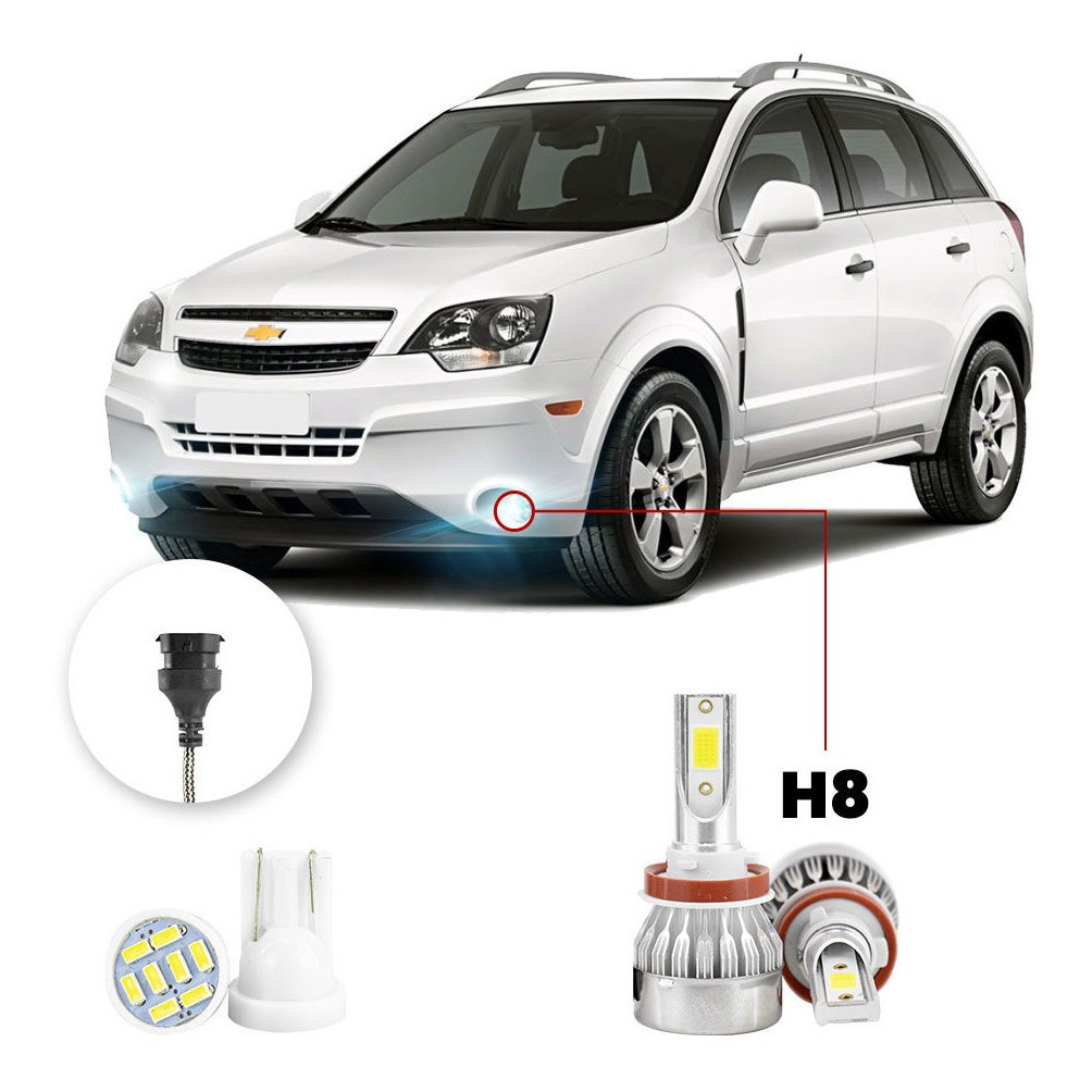 Lampada Farol Milha Led Chevrolet Captiva 2008 2013 20000lm