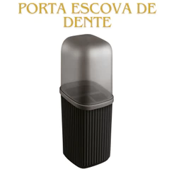 Porta Escova De Dente Com Tampa Suporte Banheiro