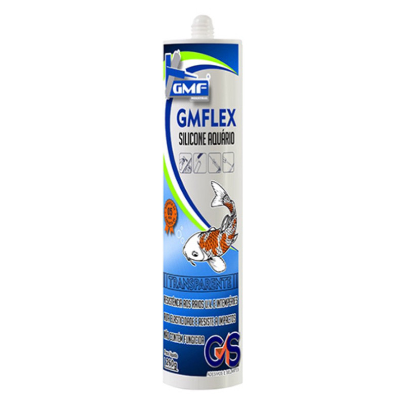 Cola Silicone Incolor GMF 260g Aquário/Vidro -Sem Fungicida-
