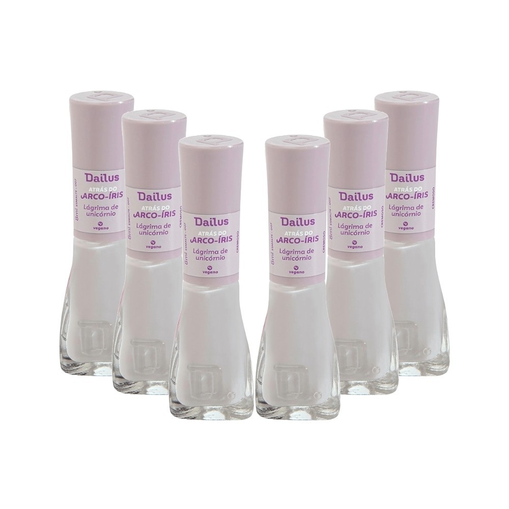 Kit Esmaltes Dailus Cremoso Coleção Atras Do Arco Íris - Lagrimas De Unicórnio (6 unidades)