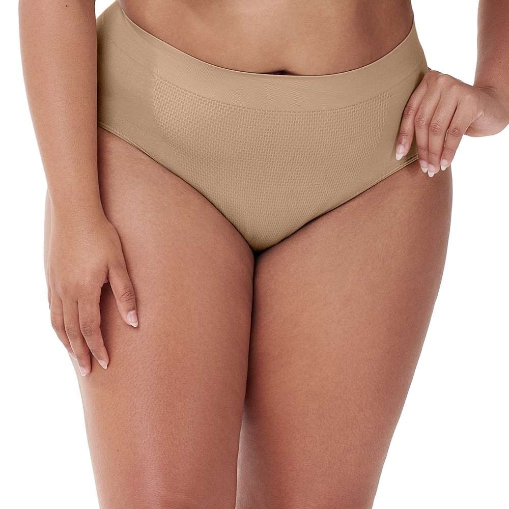 Calcinha Alta Clássica sem Costura Bege em Oferta na Shopee