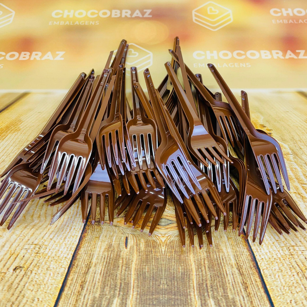 50~250 GARFO SOBREMESA PS MARROM BELLO FESTAS em Oferta na Shopee