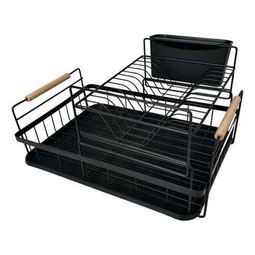 Escorredor De Loucas Em Metal Duplo Bremen 44x31x24cm  MGP