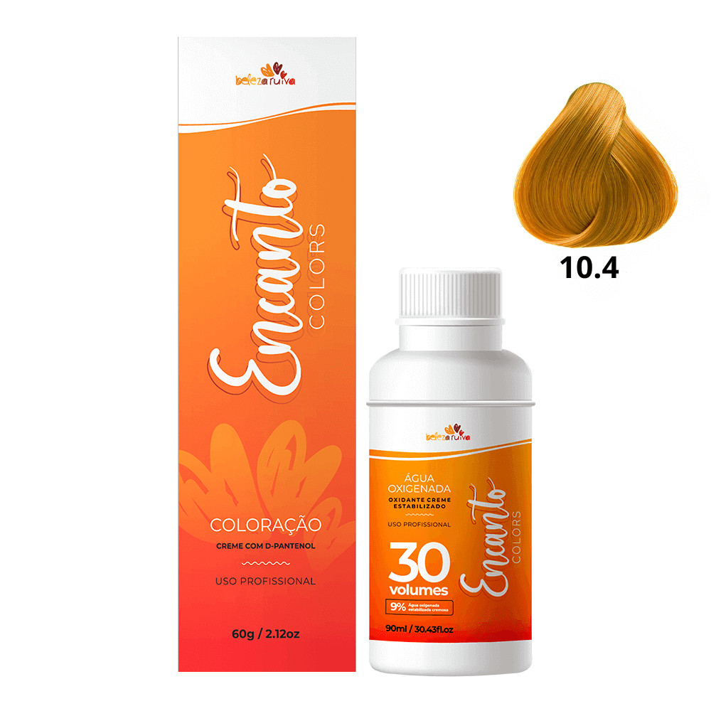 Kit Beleza Ruiva Encanto Colors 10.4 e Oxigenada 30vol 9% em Oferta na Shopee