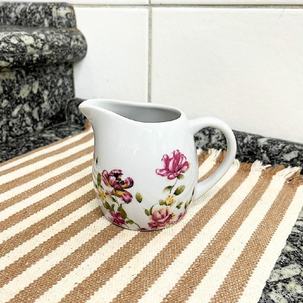 Mini Jarra Leiteira Le Jardin Porcelana Molhos Caldas 245ml