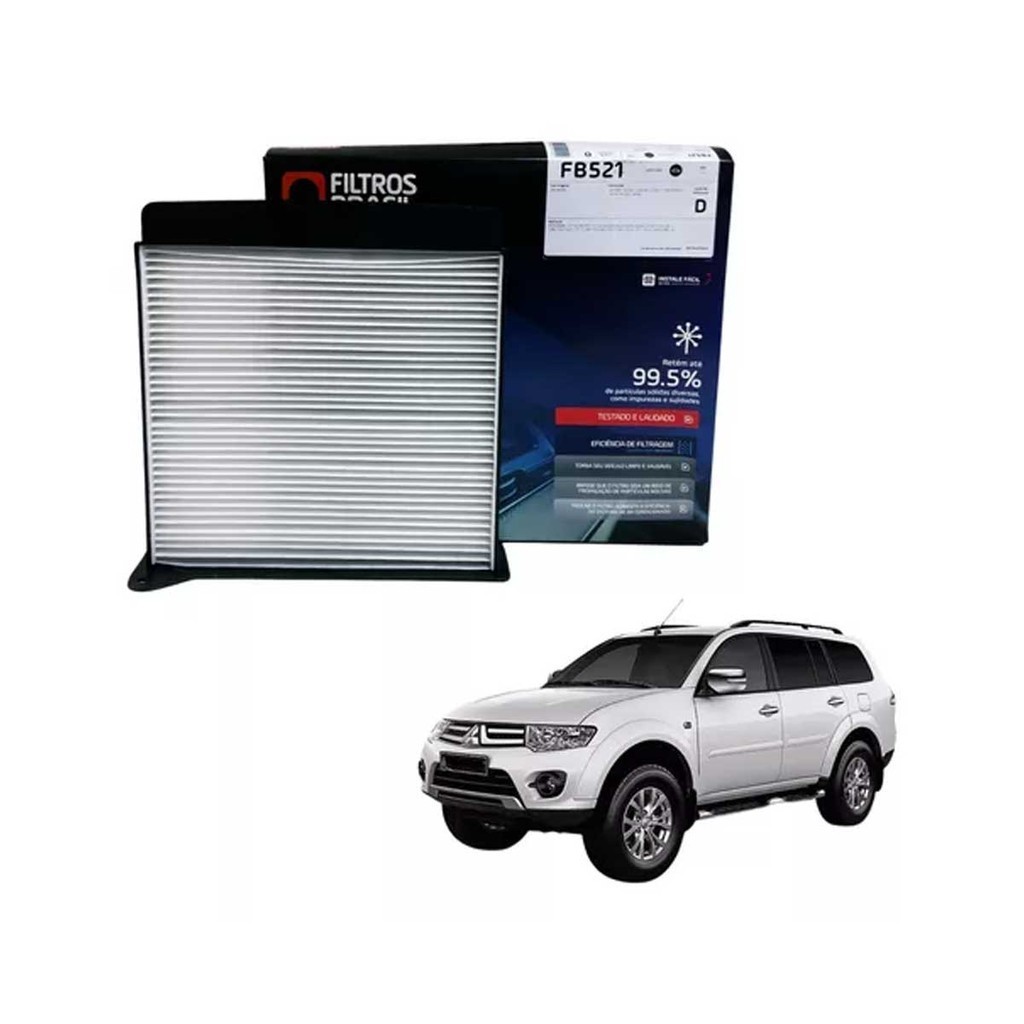 Filtro de Ar Condicionado Airtreck 03... - Grandis 06... - L200 Triton 10... - Lancer 03-10 FB521