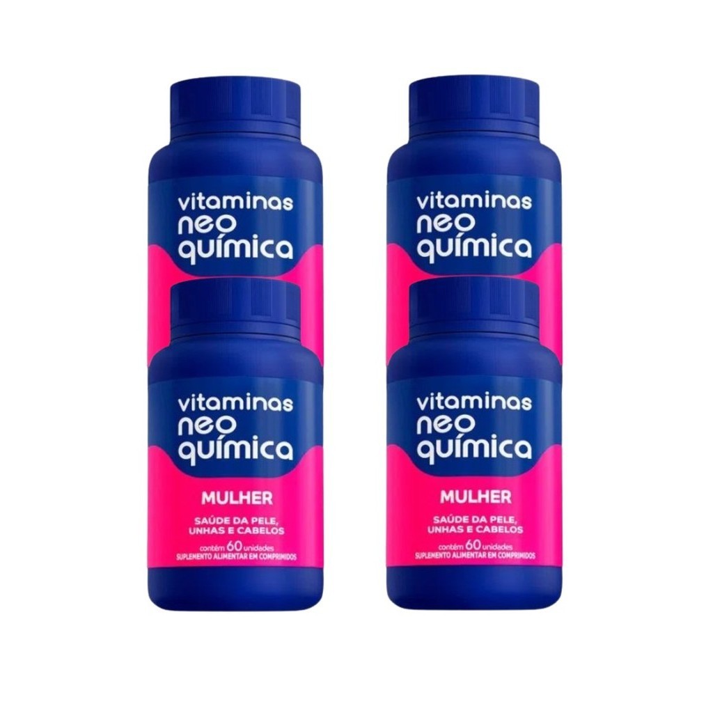 Kit 4x Vitaminas A-Z Mulher com 60 Cpr - Neo Quimica