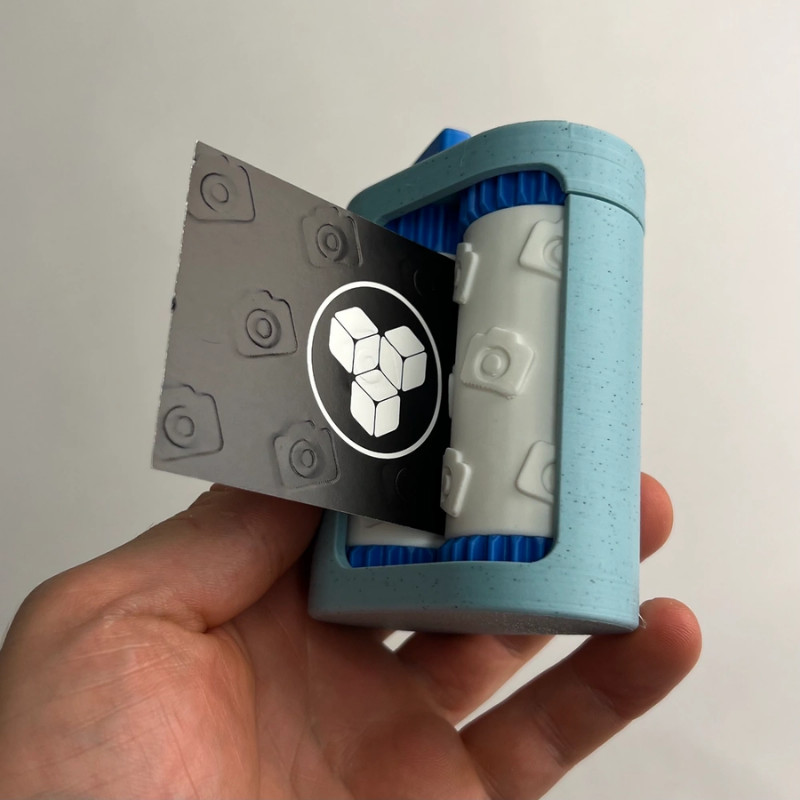 Rolo de gravação de cartão de visita Portátil SELFIE CAMERA FOTO Expositor Porta Cartão cartão panfleto Livreto Escritor