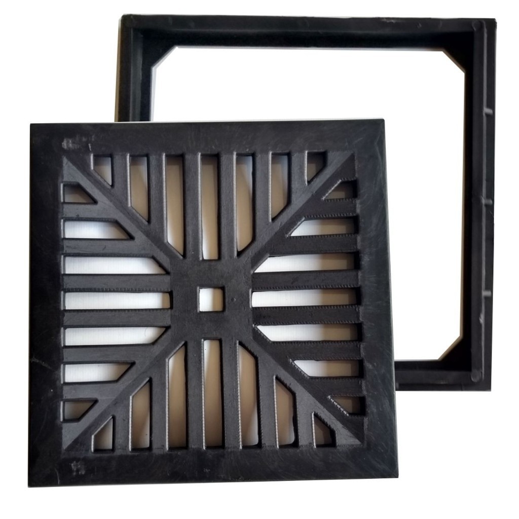Ralo Quadrado Pvc Quintal Grelha de Jardim 30x30cm Plástico em Oferta na Shopee