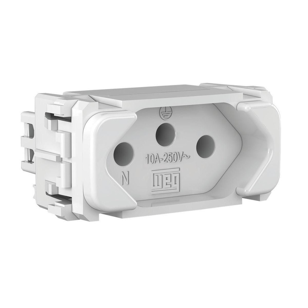 MÓDULO TOMADA 2P+T 10A 250VCA BRANCO COMPOSE - WEG