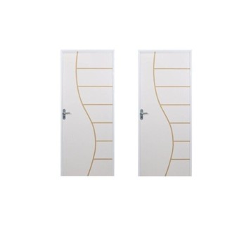 2 Kits Porta de Madeira Decorada 215x85cm com Batente de Aço 06cm Cantareira em Oferta na Shopee
