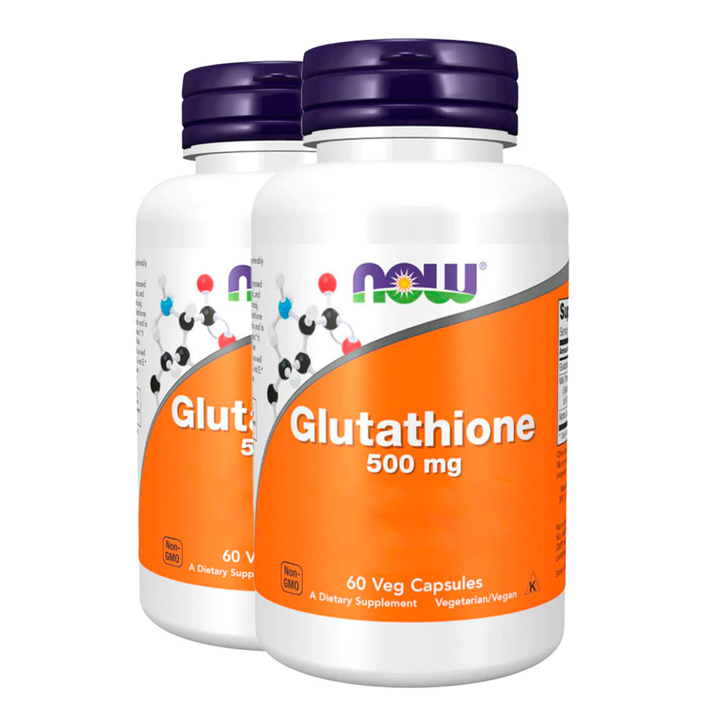 Kit 2x Glutationa 500mg Now Foods Glutathione 60 Veg Cáps Importado/Made in Usa em Oferta na Shopee