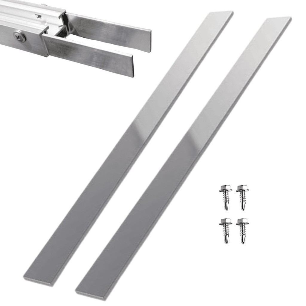 Emenda Par de Junção Perfil H Barra Trilho Placa Painel Solar Alumínio Perfil Master Conector Trilhos Sistema Solar